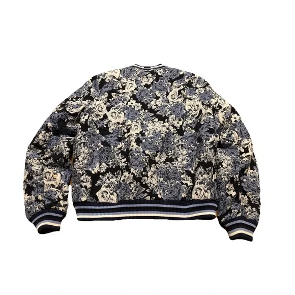 BLANKNYC Women's Faux Leather Moto Reversible Floral Jacquard Jacket Size Medium - Picture 13 of 16